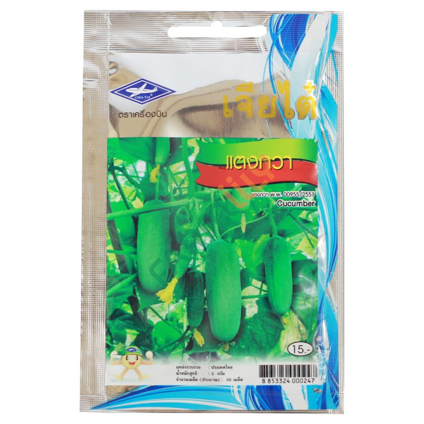 แตงกวา ตราเครื่องบิน เจียไต๋ ขนาด 2 กรัม (ซอง)